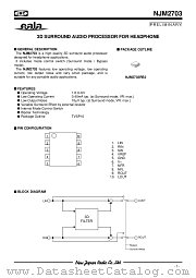 NJM2703 datasheet pdf New Japan Radio