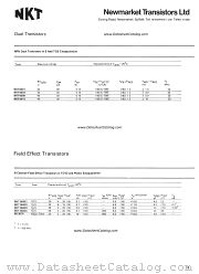 PN3819 datasheet pdf Newmarket Transistors NKT