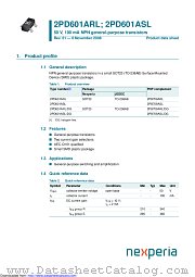 2PD601ASL datasheet pdf Nexperia