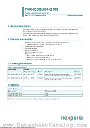 74AHC3GU04DC-Q100 datasheet pdf Nexperia