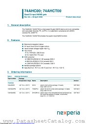 74AHCT00D datasheet pdf Nexperia