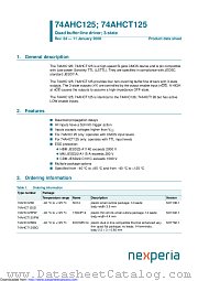 74AHC125PW datasheet pdf Nexperia