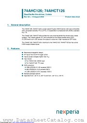 74AHC126PW datasheet pdf Nexperia
