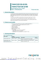 74AHC2G126DP-Q100 datasheet pdf Nexperia
