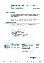 74AHCT30D-Q100 datasheet pdf Nexperia