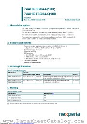 74AHCT3G04DC-Q100 datasheet pdf Nexperia