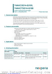 74AHCT3G14DP-Q100 datasheet pdf Nexperia