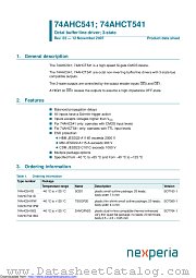 74AHCT541PW datasheet pdf Nexperia