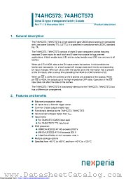 74AHCT573D datasheet pdf Nexperia
