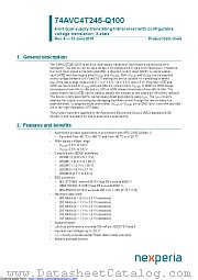 74AVC4T245BQ-Q100 datasheet pdf Nexperia