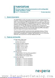 74AVC8T245PW datasheet pdf Nexperia