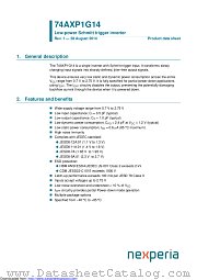 74AXP1G14GM datasheet pdf Nexperia
