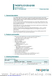 74CBTLV3125PW-Q100 datasheet pdf Nexperia