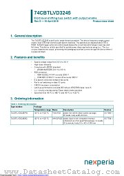 74CBTLVD3245BQ datasheet pdf Nexperia