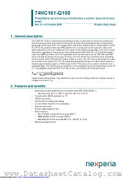 74HC161D-Q100 datasheet pdf Nexperia