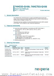 74HC03PW-Q100 datasheet pdf Nexperia