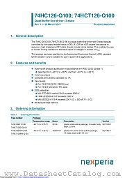 74HCT126PW-Q100 datasheet pdf Nexperia