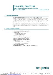 74HCT138D datasheet pdf Nexperia