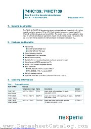 74HC139PW datasheet pdf Nexperia