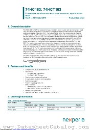 74HC163PW datasheet pdf Nexperia