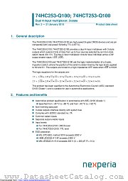 74HCT253D-Q100 datasheet pdf Nexperia
