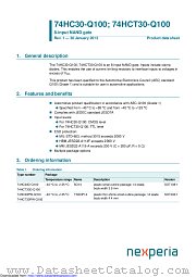 74HCT30D-Q100 datasheet pdf Nexperia