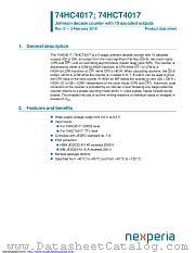 74HC4017PW datasheet pdf Nexperia