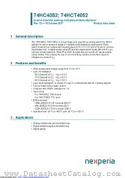 74HC4052D datasheet pdf Nexperia