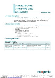 74HC4075PW-Q100 datasheet pdf Nexperia