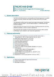 74LVC14AD-Q100 datasheet pdf Nexperia