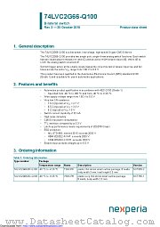 74LVC2G66DP-Q100 datasheet pdf Nexperia