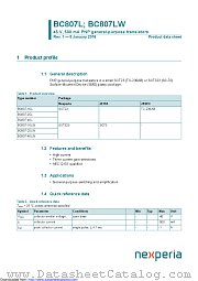 BC807-16LW datasheet pdf Nexperia