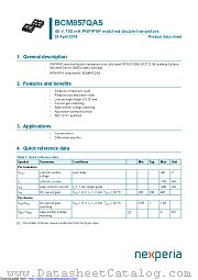 BCM857QAS datasheet pdf Nexperia