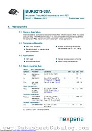 BUK6213-30A datasheet pdf Nexperia