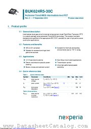 BUK624R5-30C datasheet pdf Nexperia