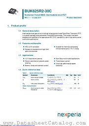 BUK625R2-30C datasheet pdf Nexperia