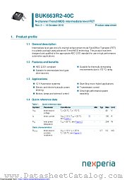BUK663R2-40C datasheet pdf Nexperia