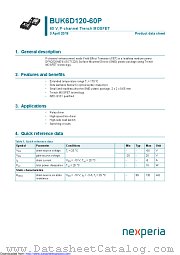 BUK6D120-60P datasheet pdf Nexperia