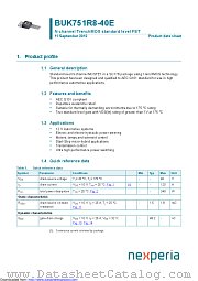 BUK751R8-40E datasheet pdf Nexperia