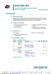 BUK7604-40A datasheet pdf Nexperia