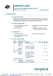 BUK7611-55A datasheet pdf Nexperia