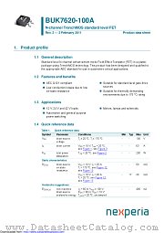BUK7620-100A datasheet pdf Nexperia