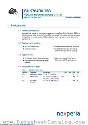 BUK764R0-75C datasheet pdf Nexperia