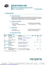 BUK765R2-40B datasheet pdf Nexperia