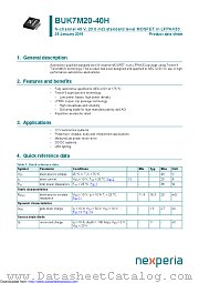 BUK7M20-40H datasheet pdf Nexperia
