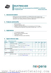 BUK7M42-60E datasheet pdf Nexperia