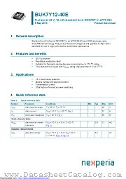 BUK7Y12-40E datasheet pdf Nexperia