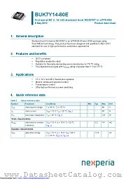 BUK7Y14-80E datasheet pdf Nexperia