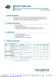 BUK7Y3R5-40E datasheet pdf Nexperia