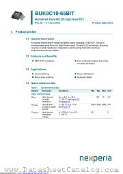 BUK9C10-65BIT datasheet pdf Nexperia